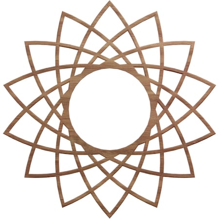 Ekena Millwork Eleanor Wood Fretwork Pierced Ceiling Medallion, Walnut, 20"OD x 7 3/4"ID x 3/8"T CMWP20X20X0375EAWA